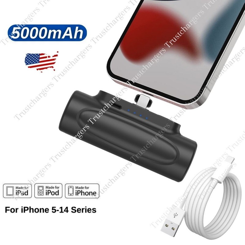 External Battery Charger Portable Power Bank For iPhone 14 13 12 11 Pro Max 8 XR