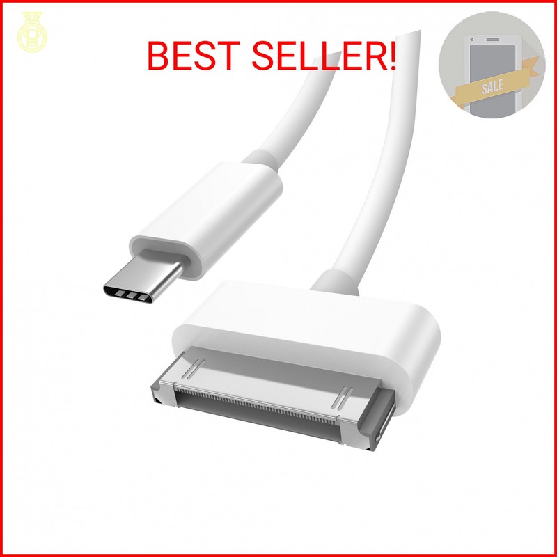 DCNETWORK 30-Pin to USB C Adapter Cable for iPhone, iPad, iPod – 3ft (Next-Gener