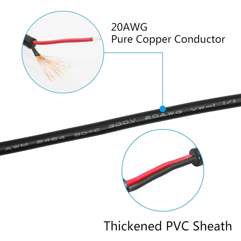 USB C to 2 Pin Bare Wire Open End Power Cable 11Inch, 5V/5A USB Type C Male Plug gallery