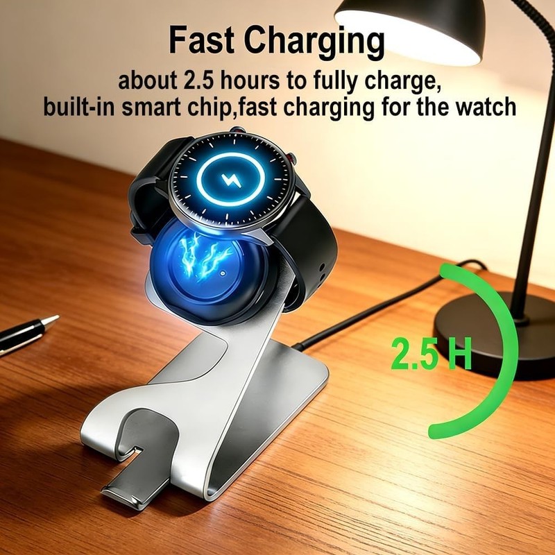 USB Cable Charging Docks for Amazfit Active,Active Edge,Bip 5,Bip 5 Gray gallery