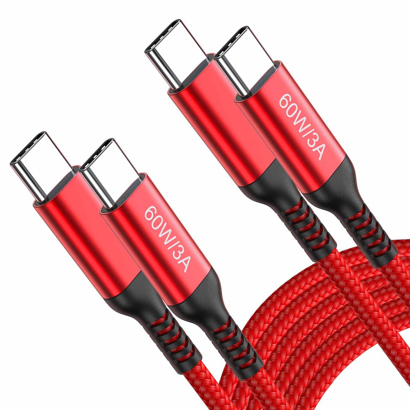 USB-C to USB-C Cable (15FT 2PACK 60W) Long Cable,Fast Charging Cord for Iphone