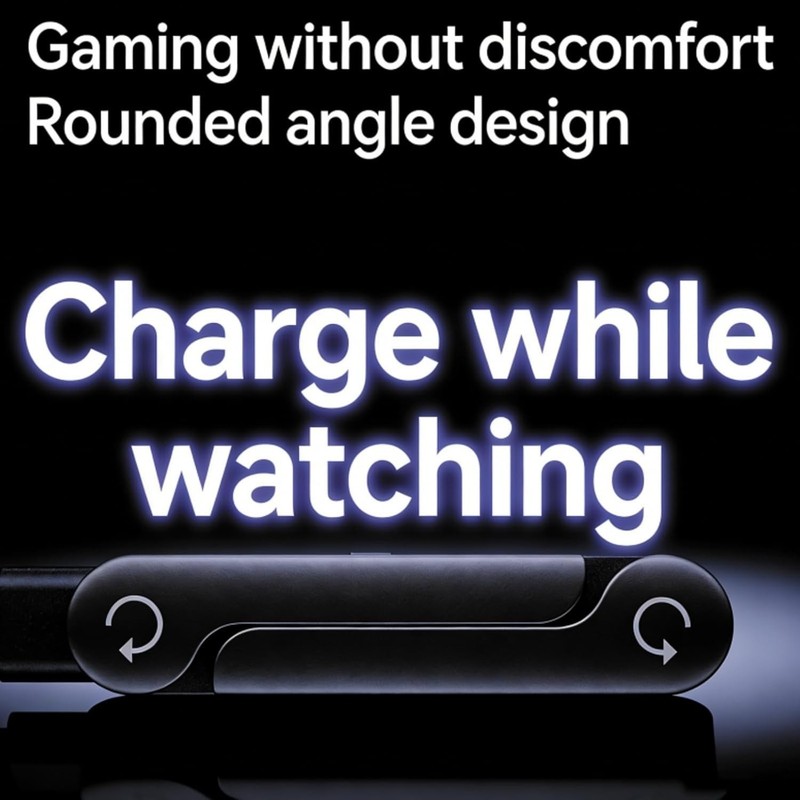 2-in-1 Invisible Holder Charger Cable–240W Fast Charging Cord with Phone Stand gallery