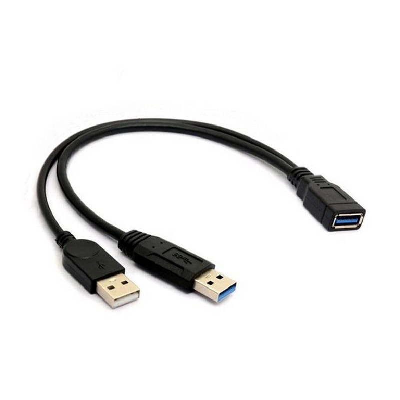 USB 3.0 A Female for Dual USB A Male Y Splitter Adapter Cable for Computer gallery
