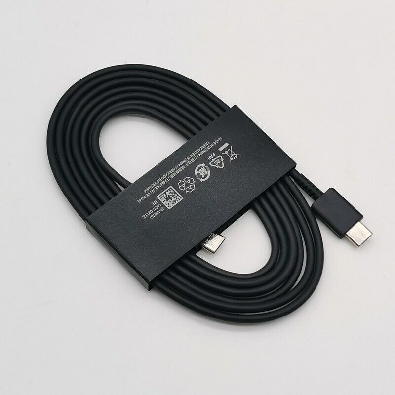 Samsung EP-DW767JBE 6ft Dual USB-C Super Fast Charging Cable - white