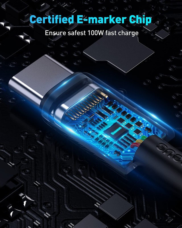 USB C Cable, 100W PD 5A QC 4.0 Fast Charging USBC to USBC Cable, Zinc Alloy N... gallery