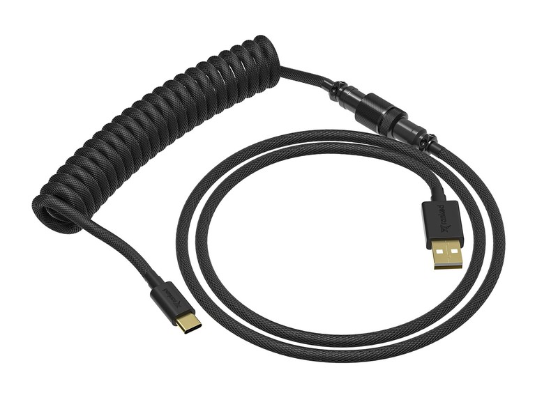 Coiled Keyboard Cable Handcrafted DoubleSleeved Braided USB Type C to A 5Pin gallery