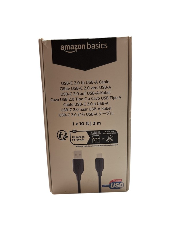 Amazon Basics AmazonBasics USB-C to USB-A 2.0 Fast Charger Cable Black 10 Feet gallery