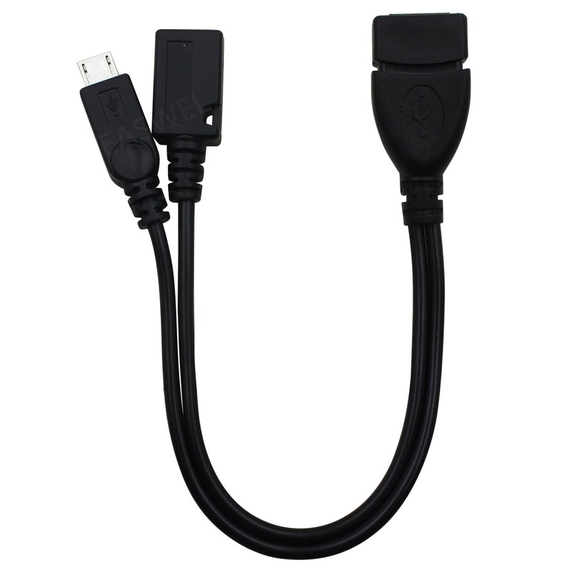 USB Type A Female to Micro USB Male Host OTG with Micro USB Female Y Cable New