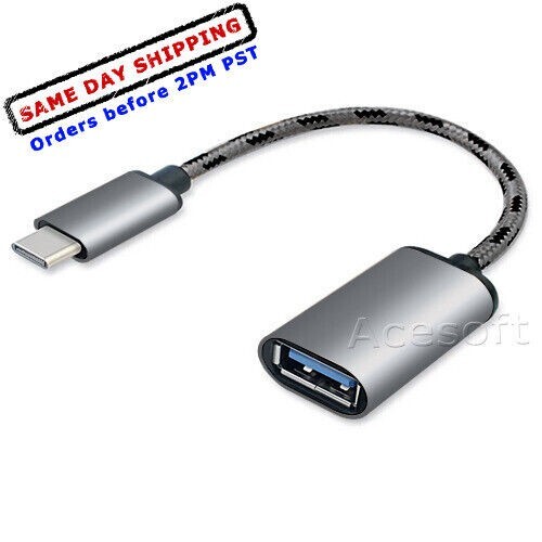 Durable Type-C Male To Type-A Female OTG Cable fit LG Velvet 5G LM-G900TM G900UM