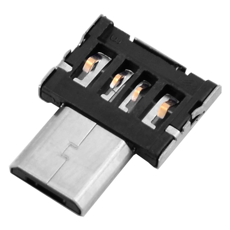 Micro USB to USB Flash Drive OTG Adapter Converter Black for Smartphone Tablet