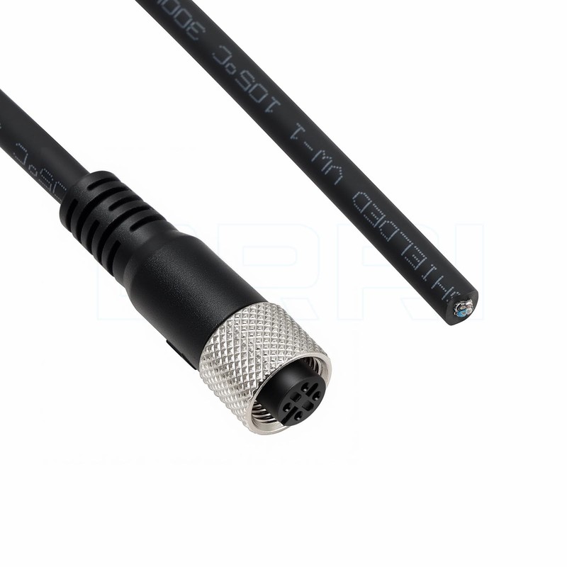 Industrial Sensor Cable M12 4Pin Female ACode Aviation Connector Open End gallery