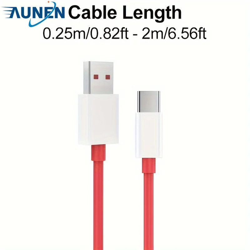 65W 5A Warp Charge USB C Cable for OnePlus 10 Pro 9 9R 9RT 8 7Pro 7T 6T, USB A t