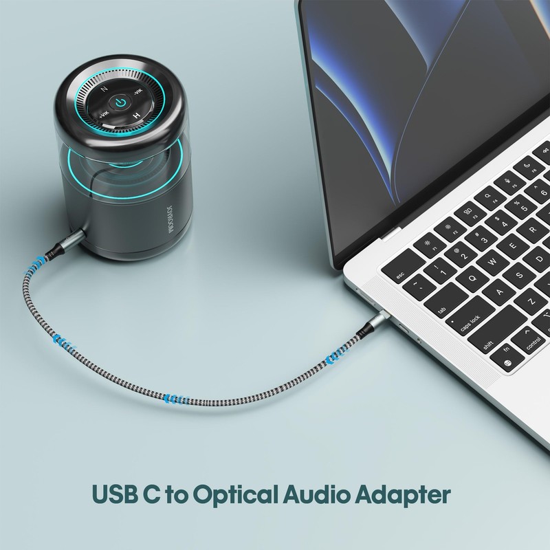 Adoreen Unidirectional USB C to Toslink Digital Optical Audio Cable 4 Ft, USB... gallery
