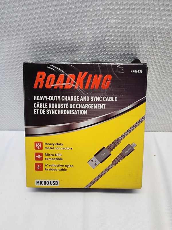 RoadKing 6Ft Micro to USB Charge and Sync Cable