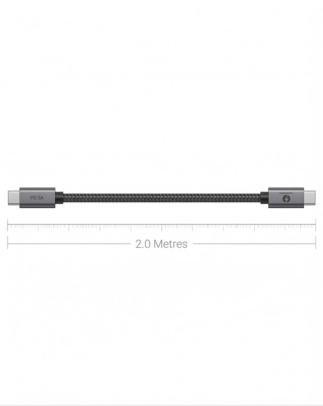 240W USB-C Cable MacBook Pro Dell XPS Laptop 2m Braided FAST 20Gbps USB3.2 PD gallery