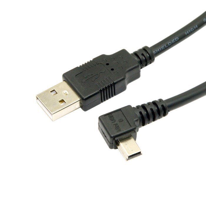 Mini USB B Type 5pin Male Right Angled 90D to USB 2.0 Male Data Cable 6ft 1.8m