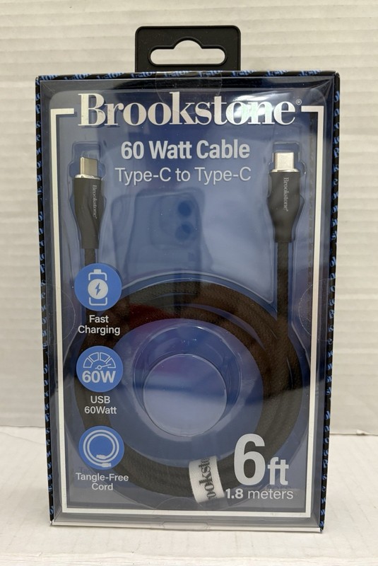 Brand new Brookstone USB-C to USB-C charging cable – Braided