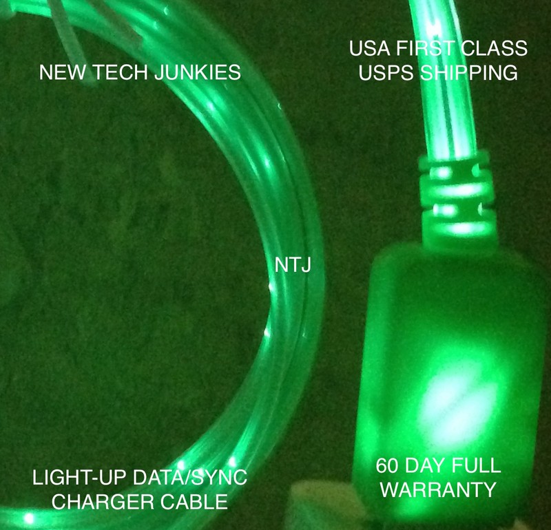 led light-up color usb data charger power charge cable for iphone X 8 7 6 5s 5c gallery