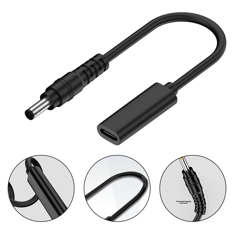 USB C Female Input Cable for Starlink For Mini DC 5.5x2.1mm 15cm Black gallery
