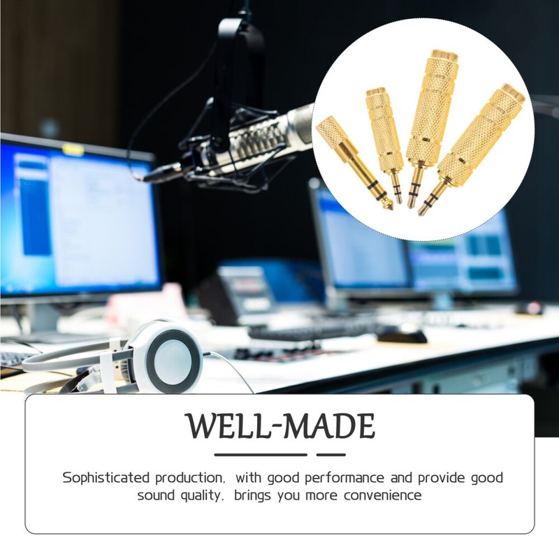 4PCS Stereo Headphone Adapters 6.5mm to 3.5mm Adapter for Audio Interface gallery