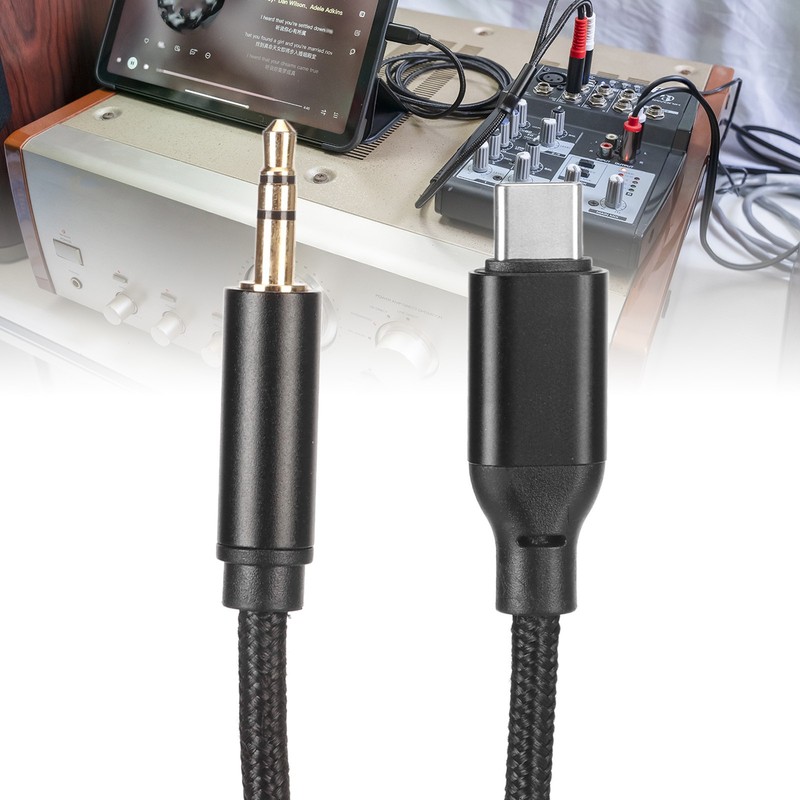 USB C To 3.5mm Sound Cable HiFi Stereo Plug And Play Weaved Type C To AUX M IXCJ gallery