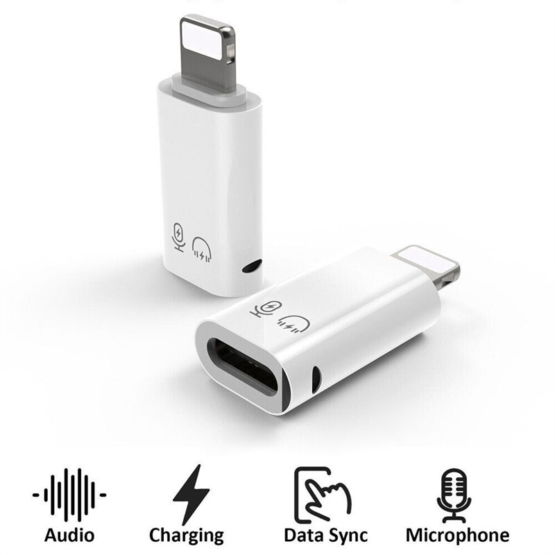 2X USB Type C Female to iOS Male Adapter For iPhone 14/13/12/11/XR/XS/SE 3 gallery