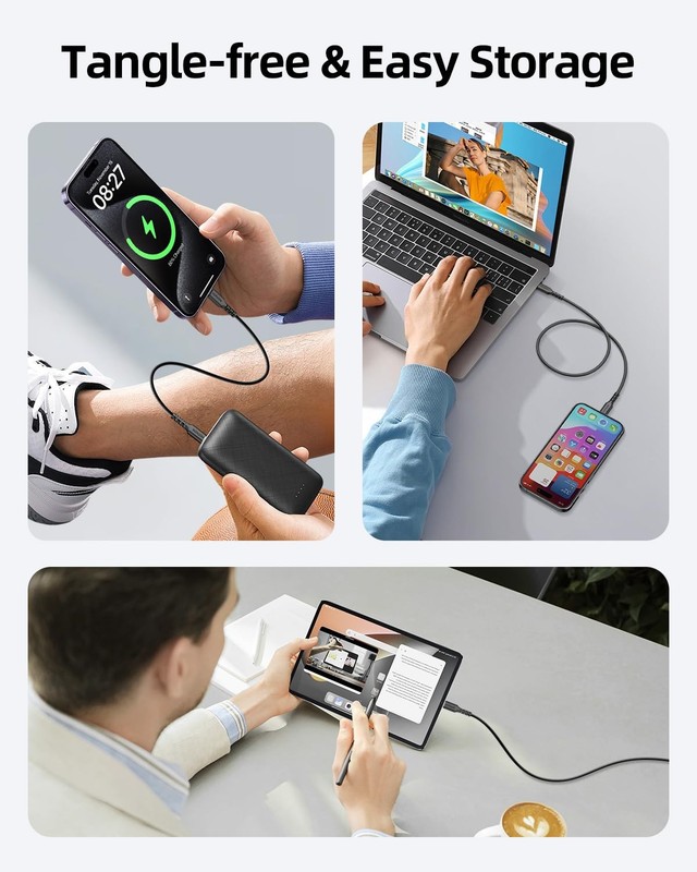 HOTNOW Short USB C to C Cable 0.5FT 3Pack, 6inch 0.5 FT (Regular), Black gallery