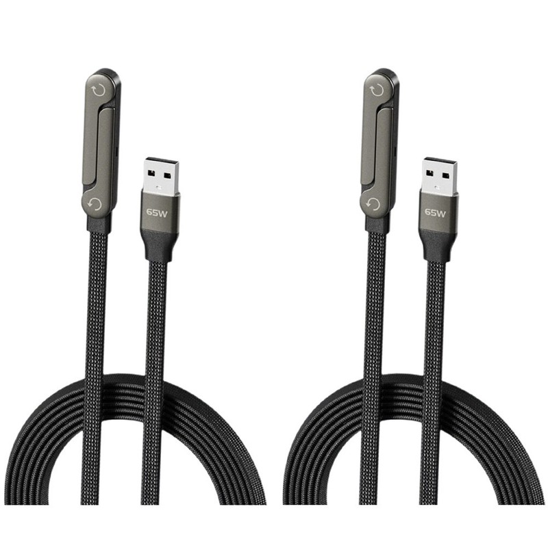 1.5m 240W Charging Cable with 48-Spindle Braid and Compact Phone Stand gallery