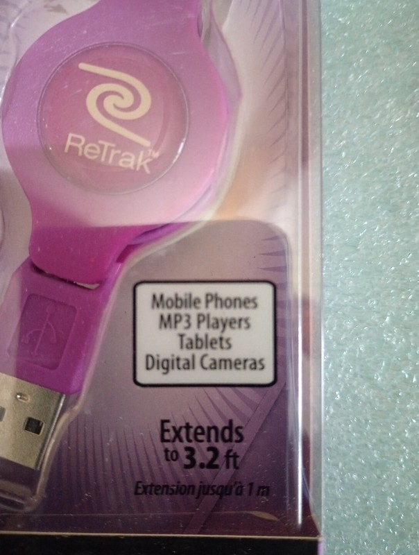 Retrak Flavours Purple Retractable Micro USB Cable New. gallery