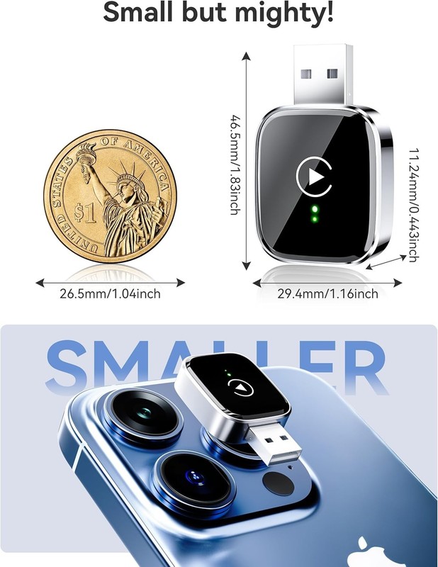 Wireless CarPlay Adapter for iPhone Mini Size Wireless Apple CarPlay Adapter ... gallery
