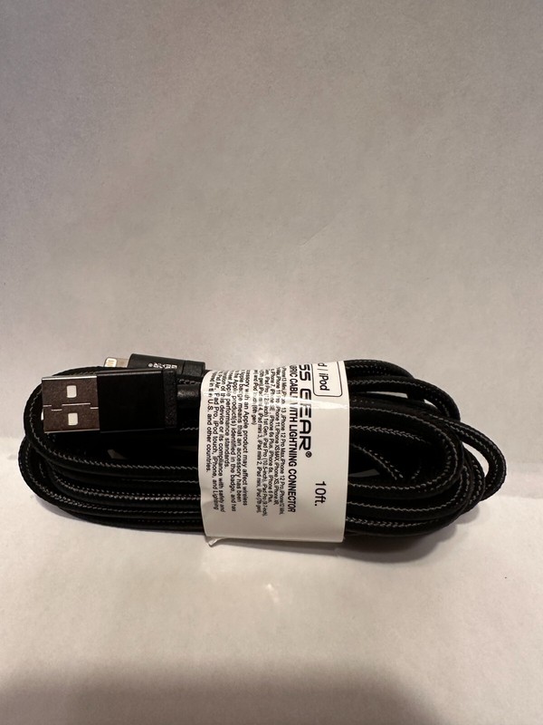 10 Ft Wireless Gear Fabric Micro USB Cable Black