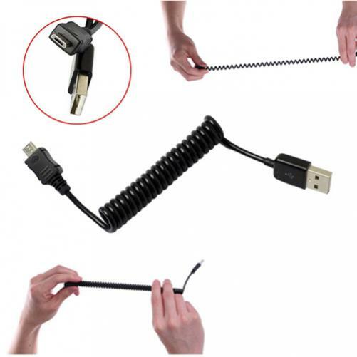 For Samsung Galaxy J1 J3 J7 USB CABLE COILED MICROUSB CHARGER CORD POWER WIRE gallery