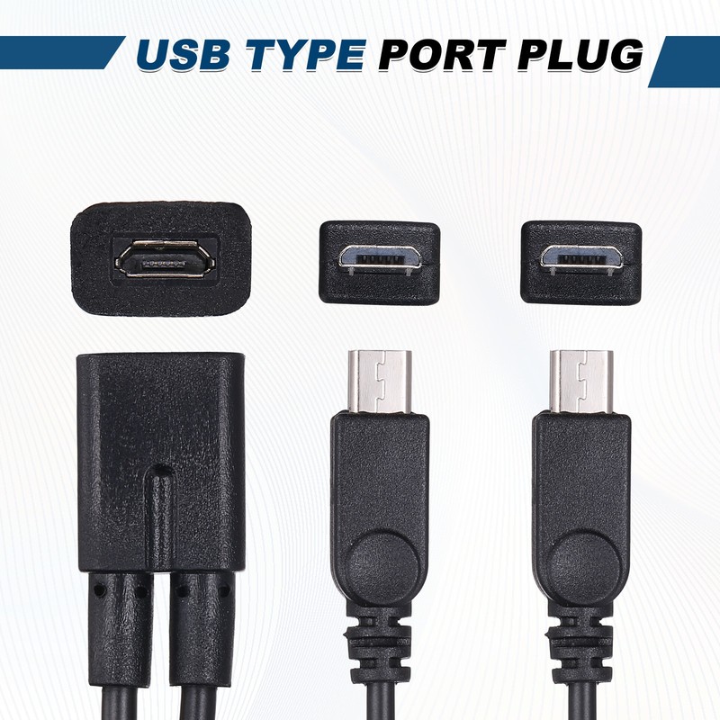Micro USB Female to Micro USB Male 2 in 1 Splitter 11.8" gallery