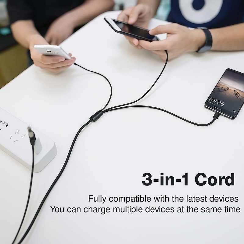 3in1 Fast USB Charging Cable Universal Multi Function iPhone 17 Charger Cord Lot gallery