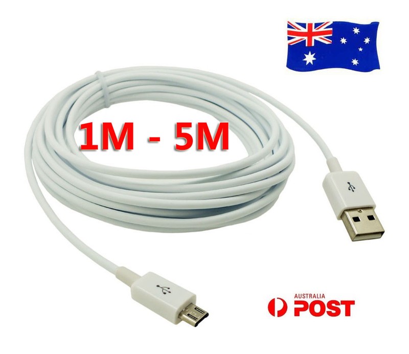 5M 3M Micro USB Data Power Charger Adapter Cable For Samsung Galaxy A6 (2018) AU