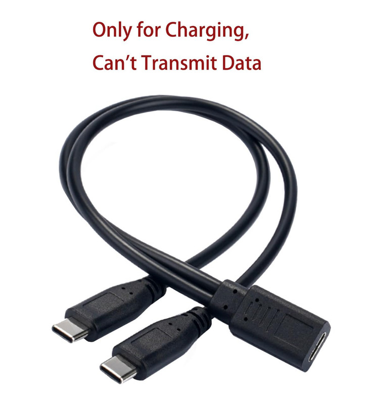 USB C Splitter Charge Cable,1 Feet USB Type C 1 Female to 2 Dual Male Y Splitter gallery