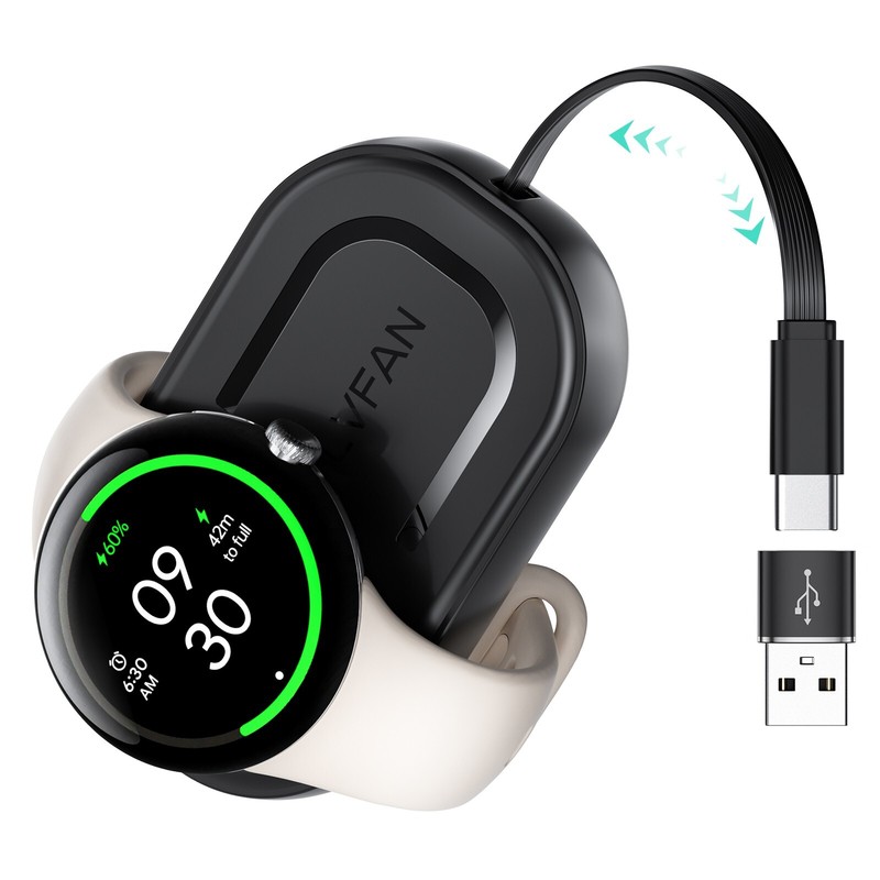 USB C Charger Stand for Pixel Watch 3 2 & Fitbit Sense/Versa USB Charging Cable