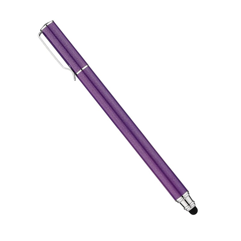 Purple Stylus Touch Screen Pen Fiber Tip Aluminum Lightweight for Cell Phones