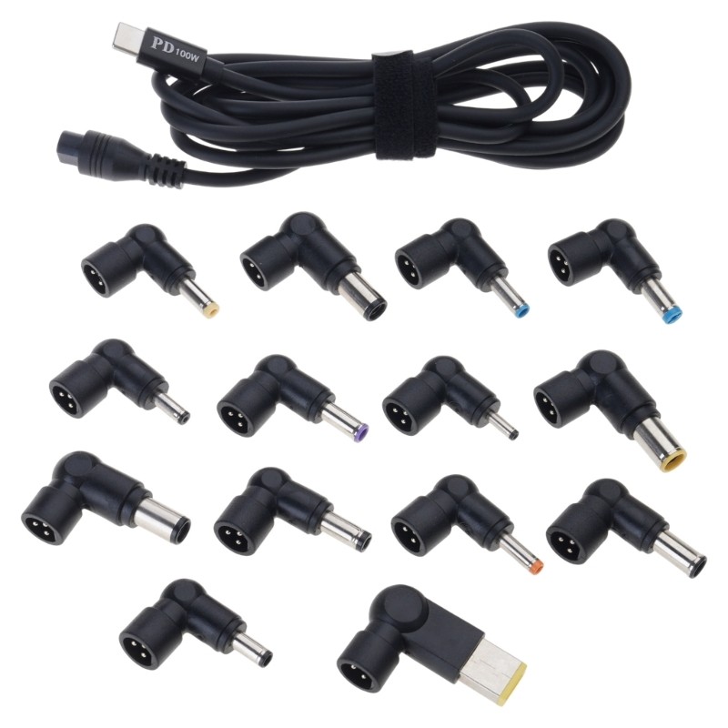 12 Adapters USB C PD100W Charging Cable 20V5A Power Delivery For Laptop Tablets