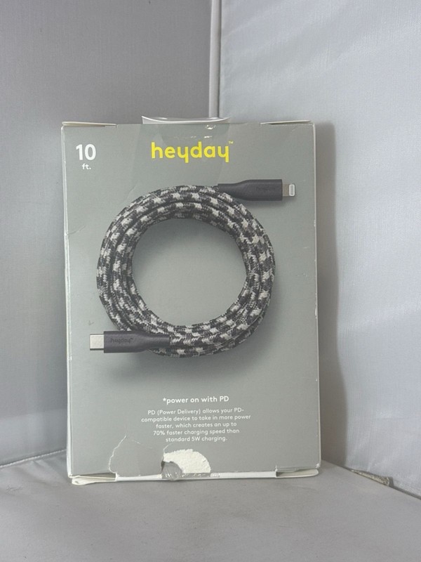 2 Pack - Heyday 10' Lightning to USB-C Braided Cable Dusk Blue (MFi Certified) gallery