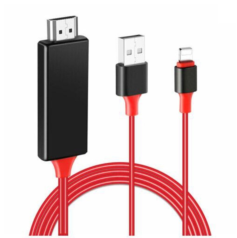 HDMI Mirror Cable 4K TV Adapter For Apple iPhone 14 13 12 11 XS MAX 6 7 8 Plus
