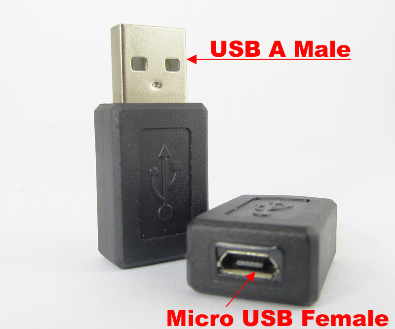 200pcs Micro 5pin USB Female To USB 2.0 A Male USB Adapter Converter Connector
