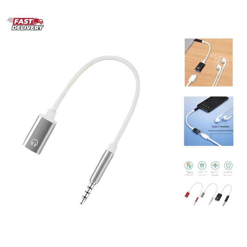 3.5mm Male to USB C Female Audio Adapter, Only Analog Audio Aux Jack Cable fo...