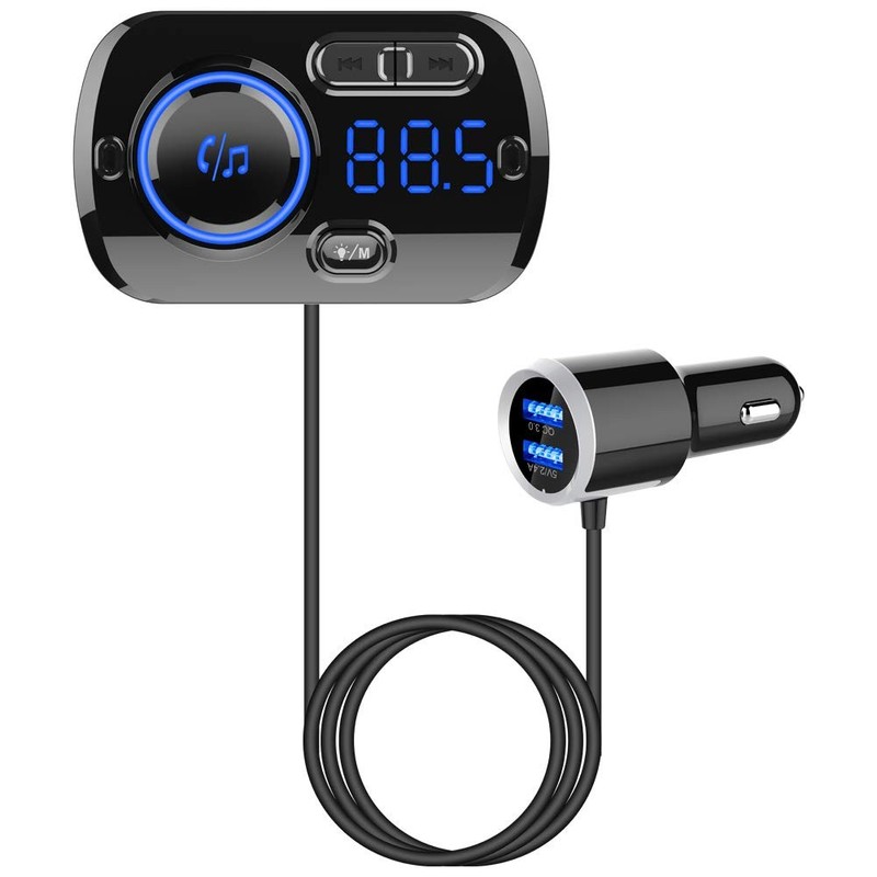 Bluetooth FM Transmitter for Car, Wireless Radio Adapter Car Music Player Rec…