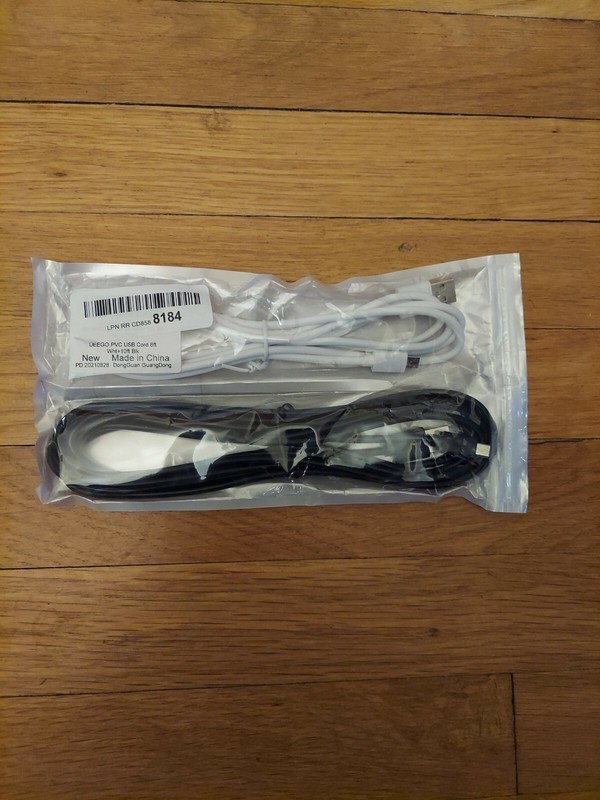 Deego PVC USB 6ft white + 10ft Black New gallery