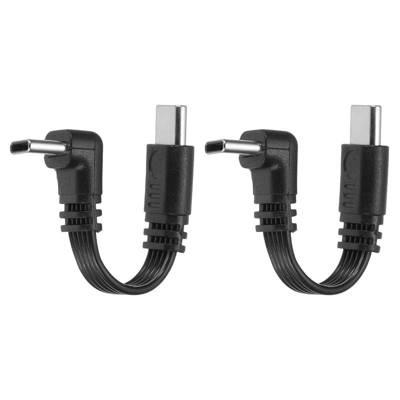 2 Pcs Flat USB C Cable, 2 Inch 90 Degree USB C to USB C Adapter Silicone 480Mbps