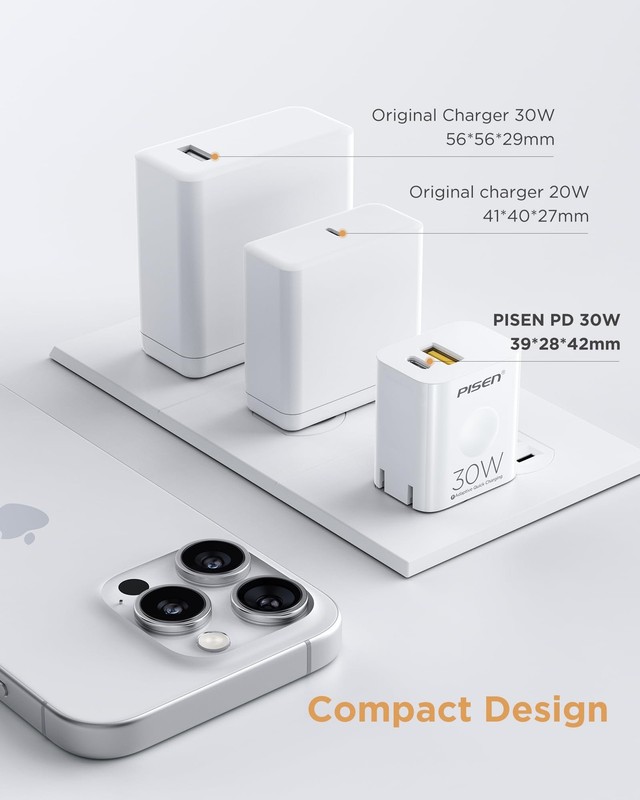 30W USB C Charger - PD QC 3.0 Dual Port Charging Block, 30 Watt USB C Charger... gallery