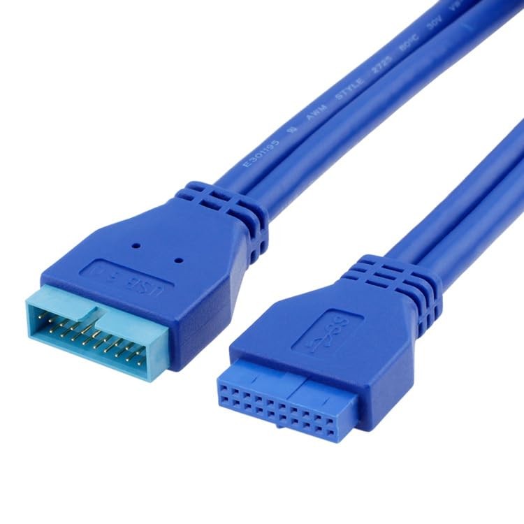 USB 3.0 19/20Pin Male to Female Internal Extension Cable 5Gbps 0.2m