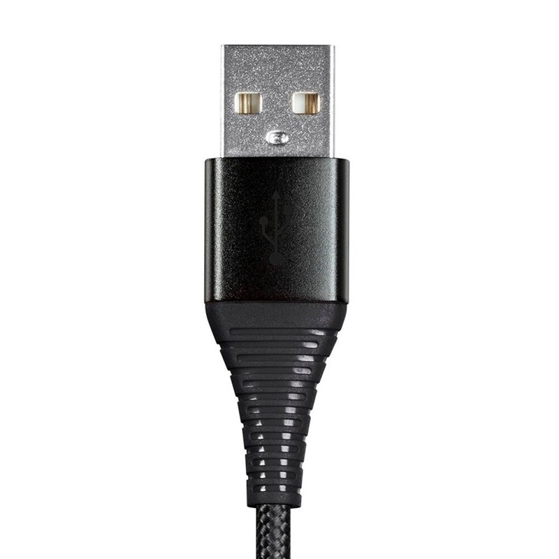 1.5FT USB Micro B to Type A Sync Data Charging Cable Reinforced Braided Black gallery