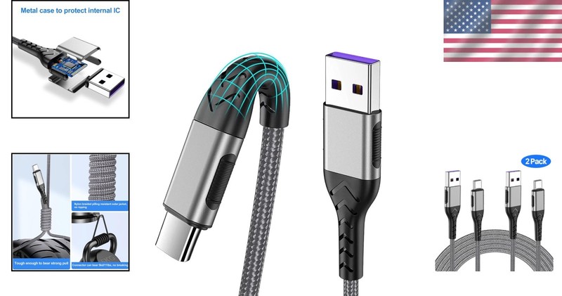 Fast Charging USB C Cable - 10FT Length, 2 Pack Braided for Enhanced Durability gallery